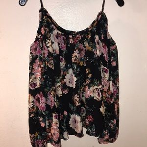 Off the shoulder floral blouse